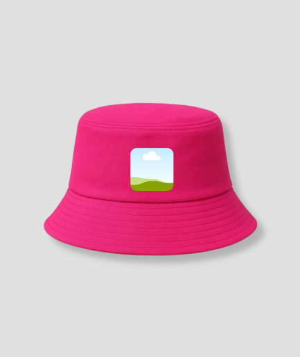 dark pink bucket hat (my own photo)