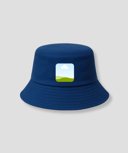 dark blue bucket hat with your own photo