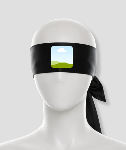 my own photo of a blindfold