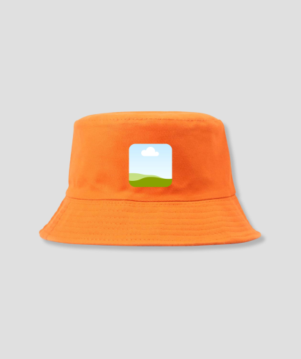 orange bucket hat with your own photo