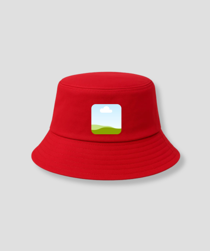 red bucket hat (my own photo)