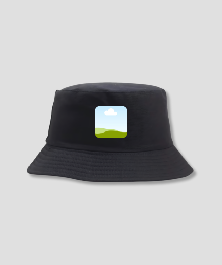 Black bucket hat with your own photo