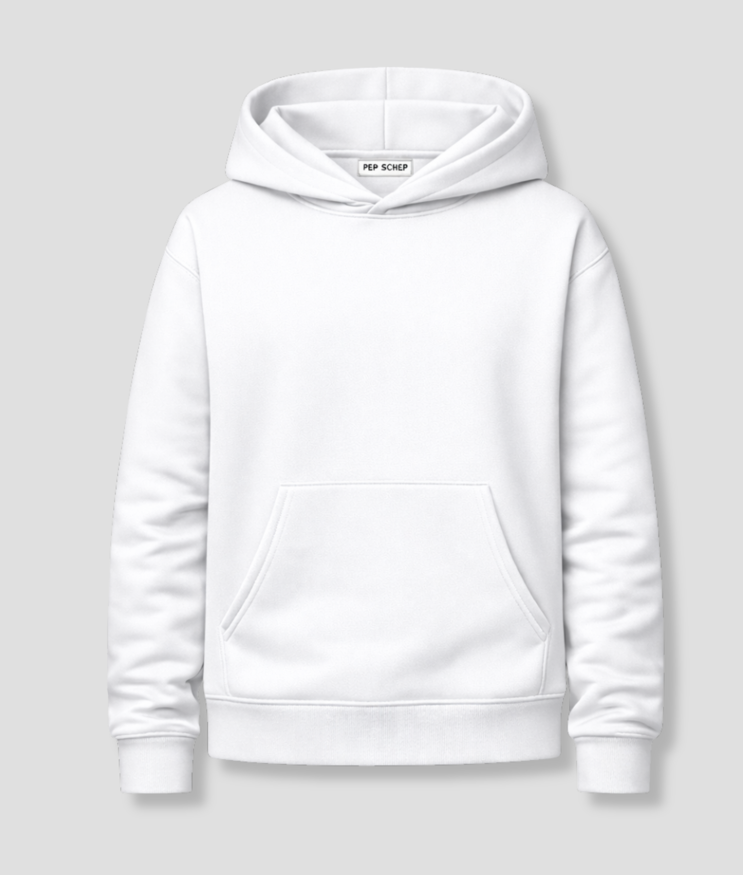 Witte hoodie - voorkant - kleding pepschep