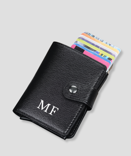 Cardholder with initials