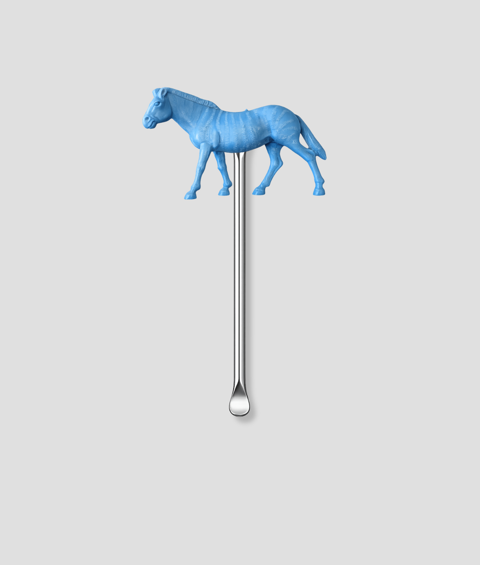 Blauw paardje snuifschep