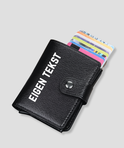 Card holder with custom text