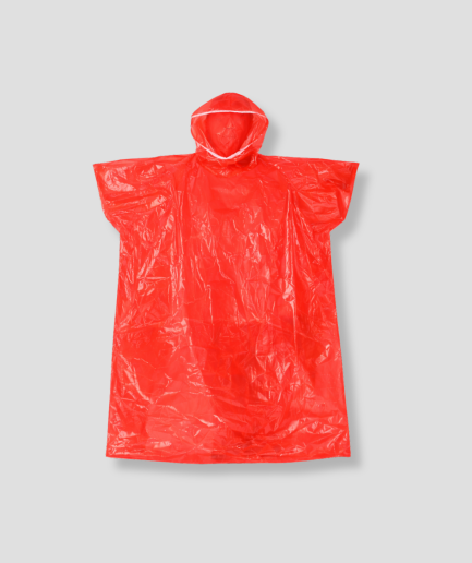 red rain poncho