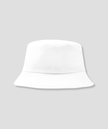 White bucket hat