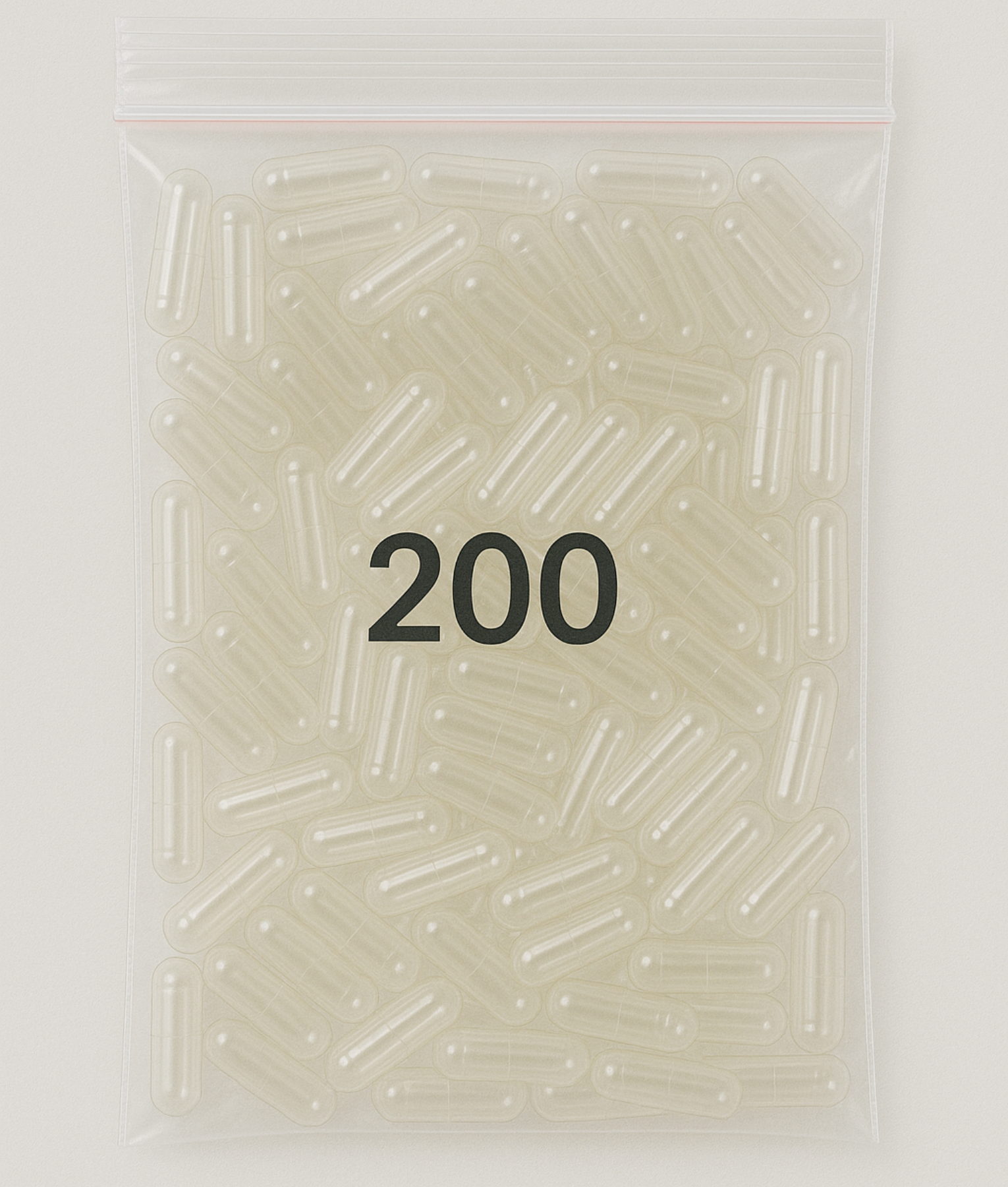 200 capsule transparant