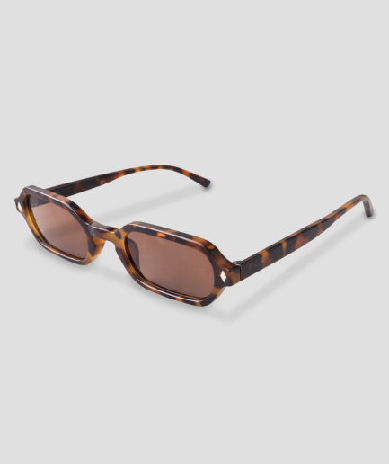 leopard-print glasses with brown lenses