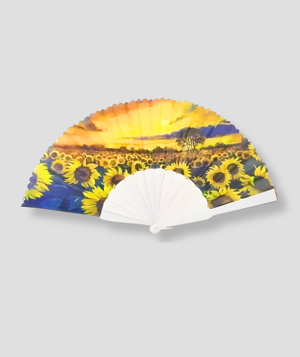 sunflower hand fan