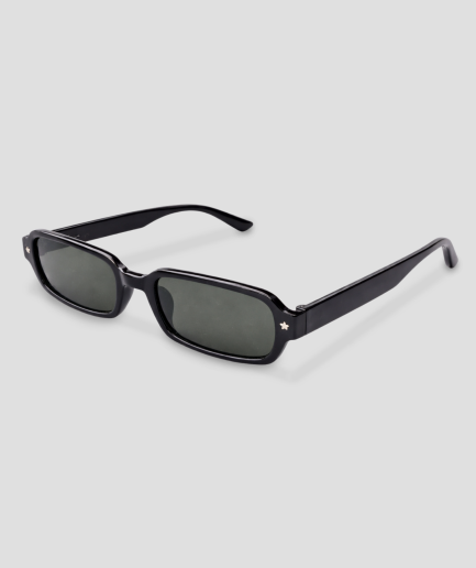 black sunglasses with black lenses