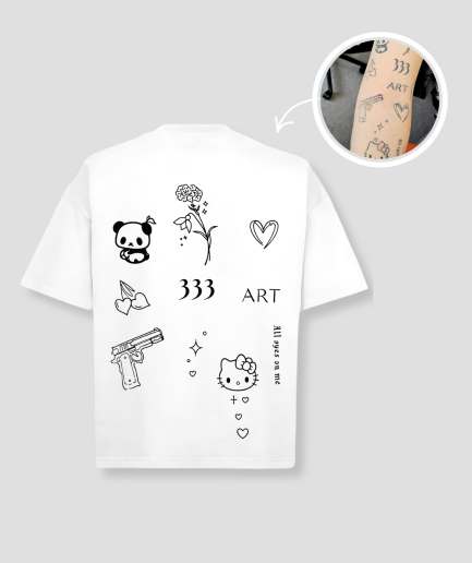 Oversized tattoo T-shirt
