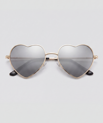 Gray heart, bril met goud montuur en zwart glazen