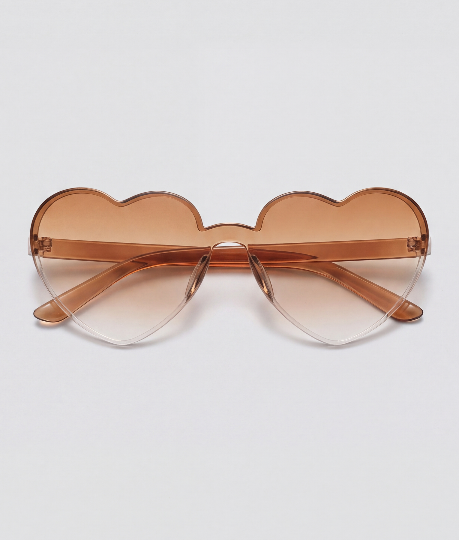 Hartjesbril, montuur bruin, glas bruin