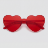 Hartjesbril, montuur rood, glas rood