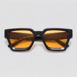 Nyxion, bril met zwart montuur en oranje glazen