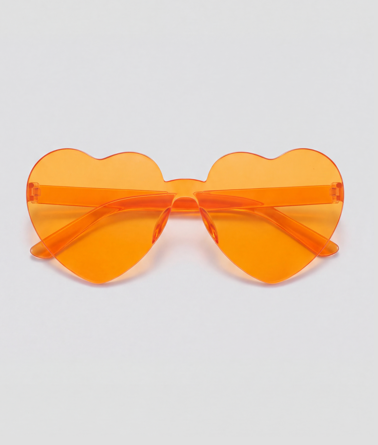 Orange heart, bril met oranje montuur en oranje glazen