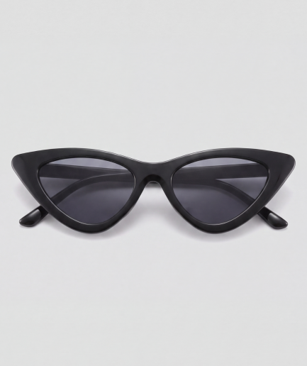 Rave bril, bril met zwart montuur en zwart glazen