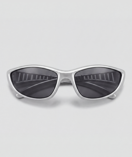 Shady, bril met zilver montuur en zwart glazen