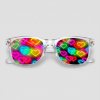 Spacebril hartjes, montuur transparant, glas hartjes effect