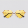 Yellow heart, bril met goud montuur en geel glazen