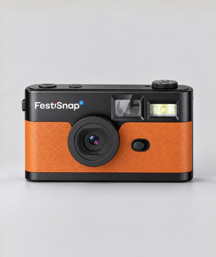FestiSnap retro camera oranje