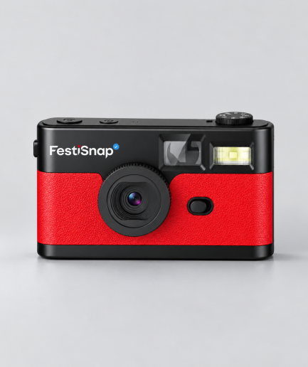FestiSnap retro camera rood