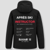Après Ski Instructor winter jacket, black, with Davos, Switzerland details on the back