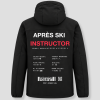 Après Ski Instructor winterjas zwart, achterkant met de gegevens van Sölden, Oostenrijk