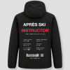 Après Ski Instructor winterjas zwart, achterkant met de gegevens van Tignes, Frankrijk