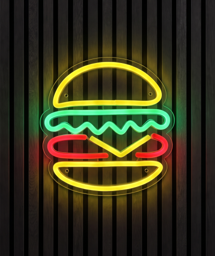 Burger Neon Neon Lighting