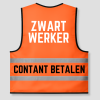 Orange vest: Pay the moonlighter in cash; the back reads "MOONLIGHTER / PAY IN CASH"