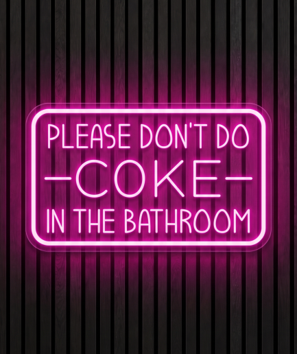 Neon lighting in the bathroom