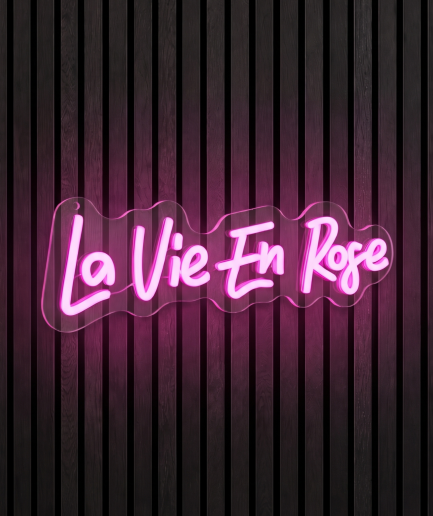 La vie en rose neon lamp