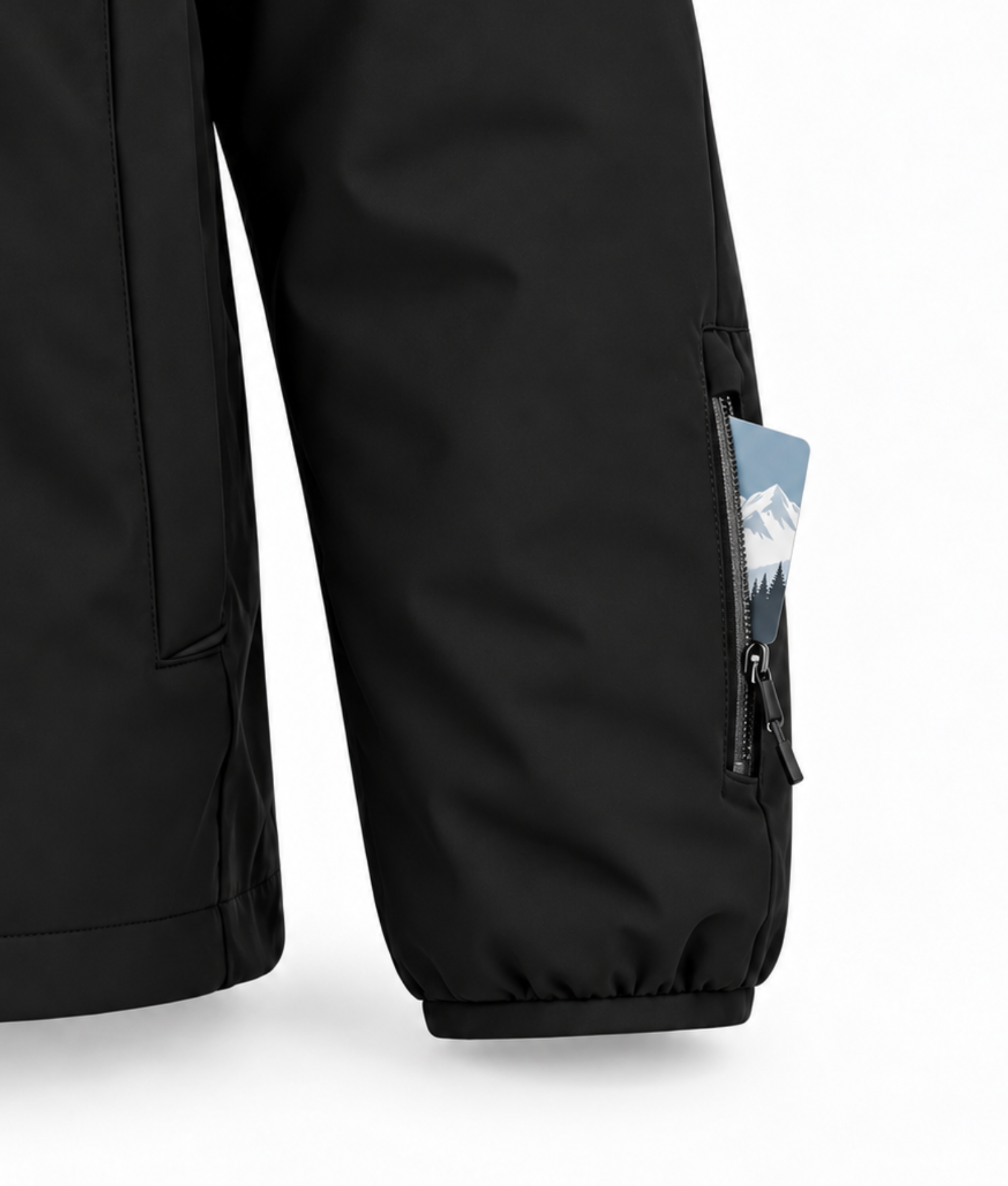 Après Ski Instructor winter jacket, zippered pocket on the sleeve for your ski pass