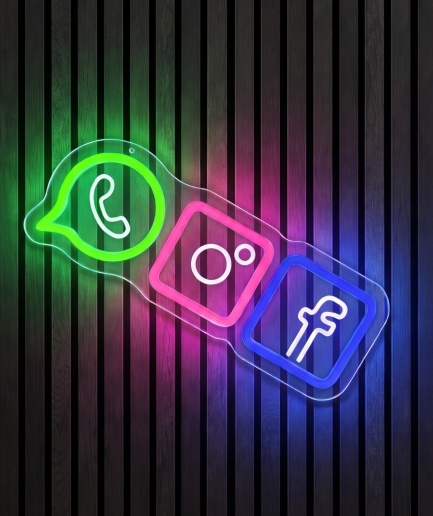 Social Media Neon Lighting