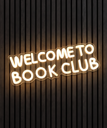 Welcome to book club neon lamp